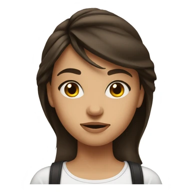 Brunette girl with attitude  sticker