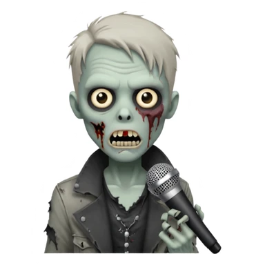 Zombie singer  microphone  sticker