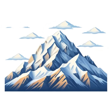 Make an emoji of Kanchenjunga mountain, with background transparent sticker