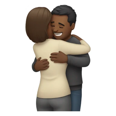 Man hugs woman sticker