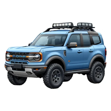 grey blue Ford bronco sport sticker