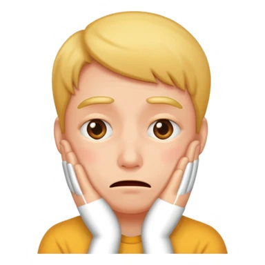 Embarrassed face sticker