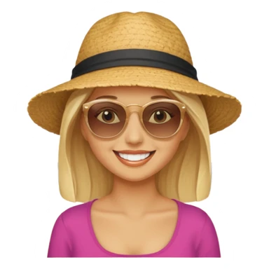 Blonde woman on the beach sticker