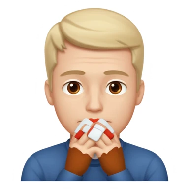 🧍‍♂️ thinking face with hands on chin sticker