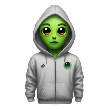 Alien in a tracksuit sticker