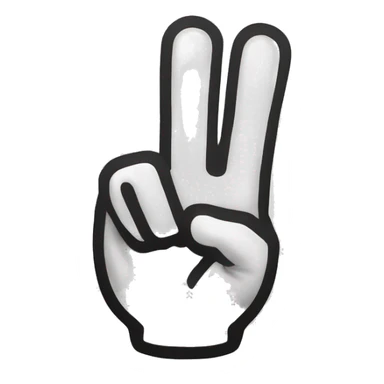 Victory Sign Hand sticker