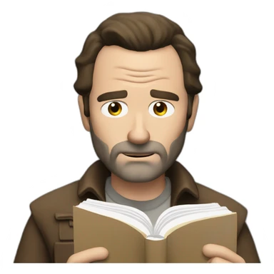 Rick grimes reading sticker