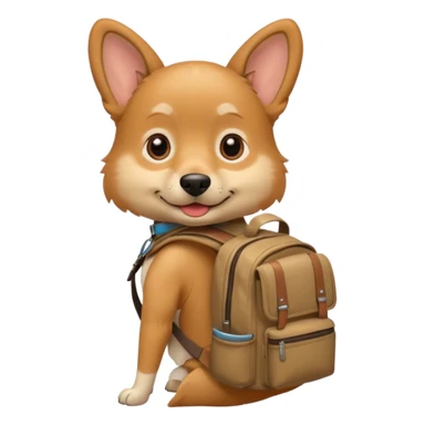 travelling dog sticker