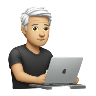 white men with loptop sticker