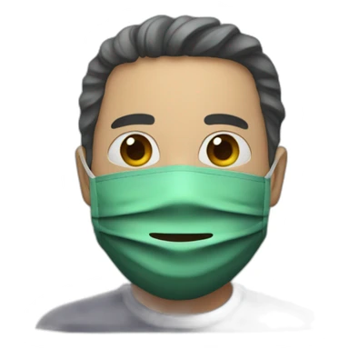 a man in 3K mask sticker