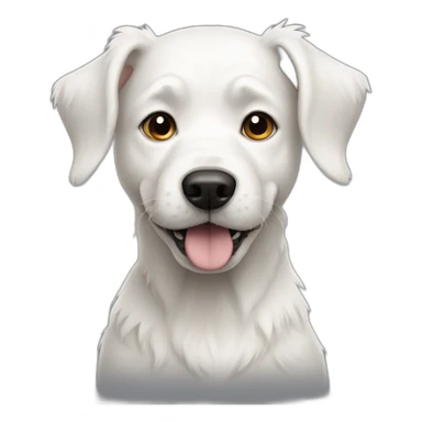 crusty white dog sticker