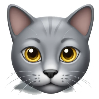 Grey cat with attitude  sticker