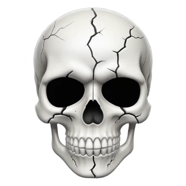 skull facial mask black and white sticker