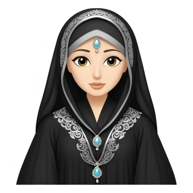 Abaya with nose-peice  sticker