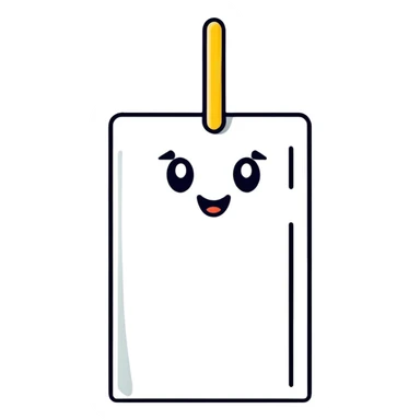 cartoon style wall nail emoji, bold lines, playful and simple sticker