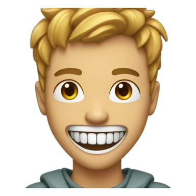 the smile with a sharpness teeth  sticker