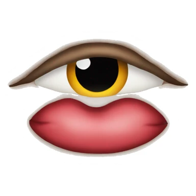 Pouty lip emoji sticker