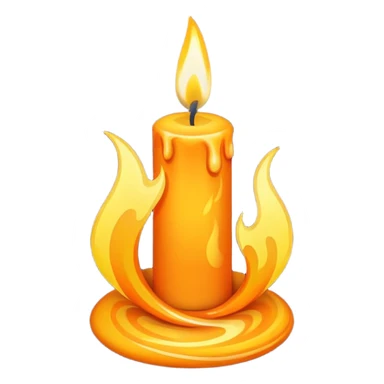 Candle flame with swirling energy sticker