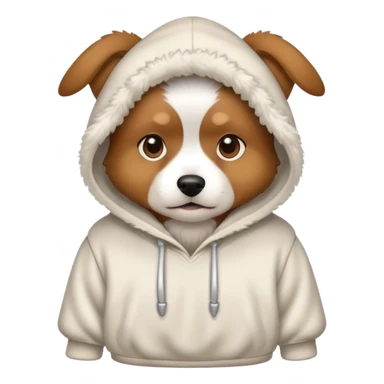 Dog with hoodie sticker