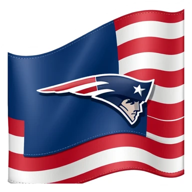 New England Patriots on a flag sticker