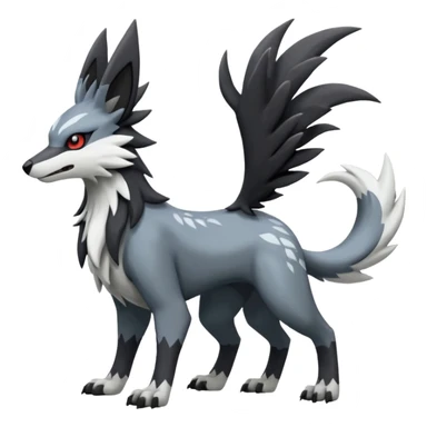 Mightyena-Silvally-Fakémon-hybrid-creature (full body)  sticker