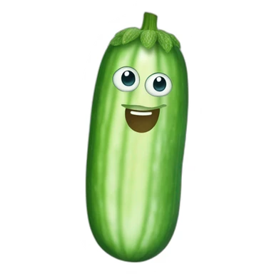 Cucumber in refrigerator sticker