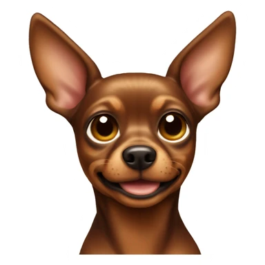 brown toy terrier sticker