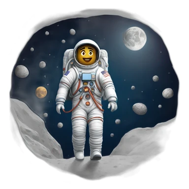 Indian man landing on the moon sticker