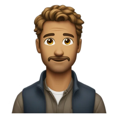 Egoistic handsome man sticker