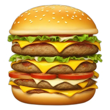 Burger on a pizza sticker