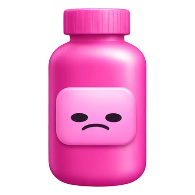 Pink pill bottle with bow sticker