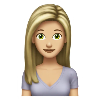 Rachel Green friends with hair highlights and green eyes sticker