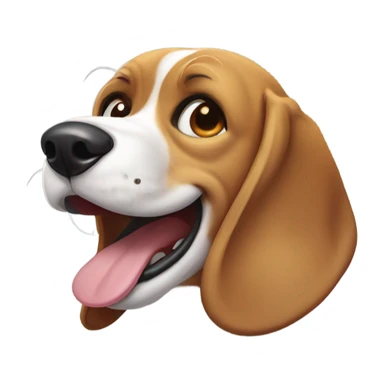 Crying laughing beagle sticker