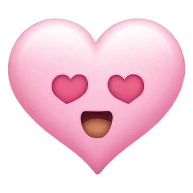 A cute pink heart with a clouds on it sticker