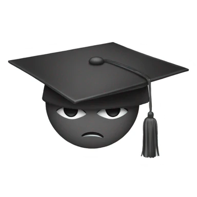 male student emoji with a graduate hat with a sad face crying sticker