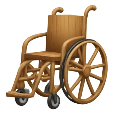 wooden wheelchair sticker