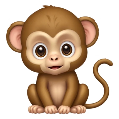 cute baby monkey with big eyes sticker