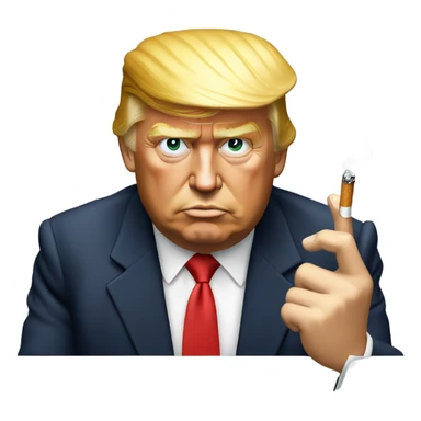 Donald trump smoking a cigarette sticker