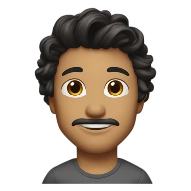 Simon Baker kiss-kiss a black girl brown eyes and sblack hair in a bun sticker