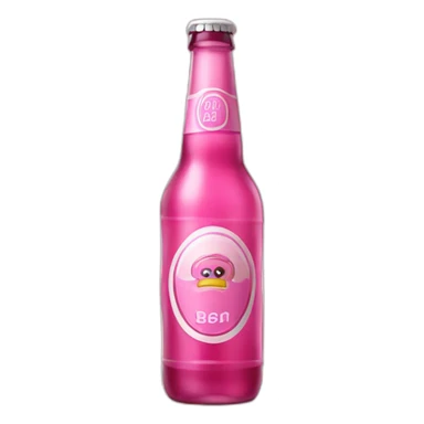 Pink Bottle beer sticker