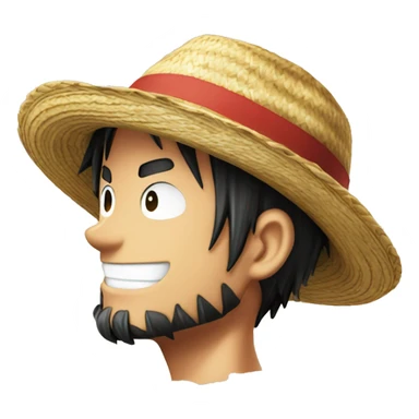 Luffy's straw hat in One Piece sticker