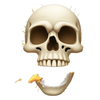skull emoji exploding sticker