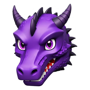 Minecraft black dragon head with purple eyes sticker