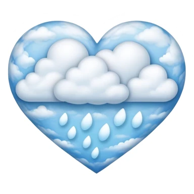 heart with the texture of cloud sticker
