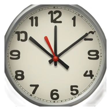 Clock marking 12 past 9 sticker