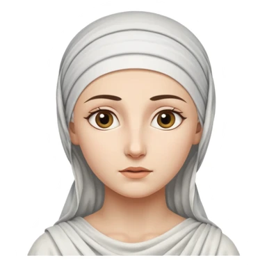 ancient greek woman with head covering sticker