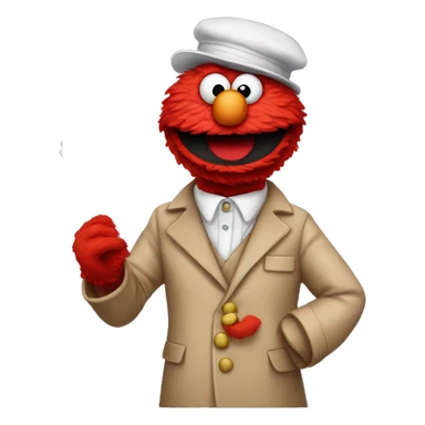 elmo dressed as a dealer sticker