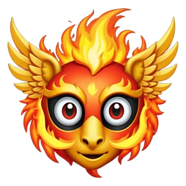 Pegaso negro ojos de fuego y alas de fuego enojado sticker