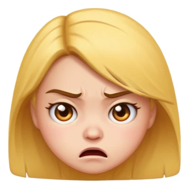 annoyed cute angry girl emoji sticker