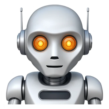 white ai old robot cute pepper sticker